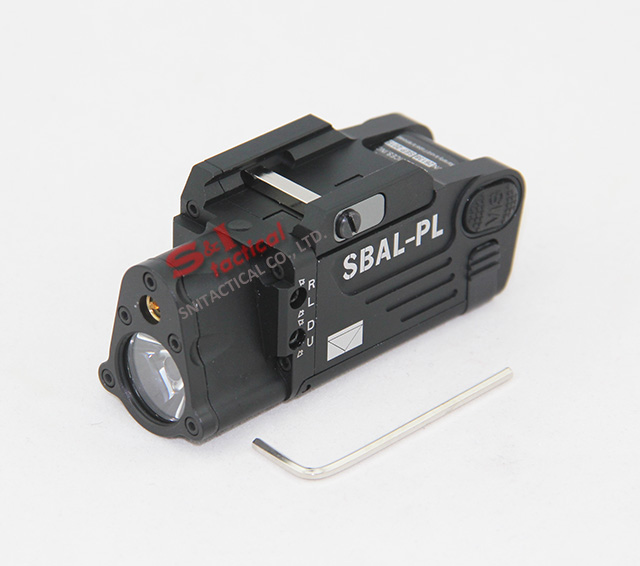 Tactical CNC Making SBAL-PL LED Weapon Light With Red Laser BK